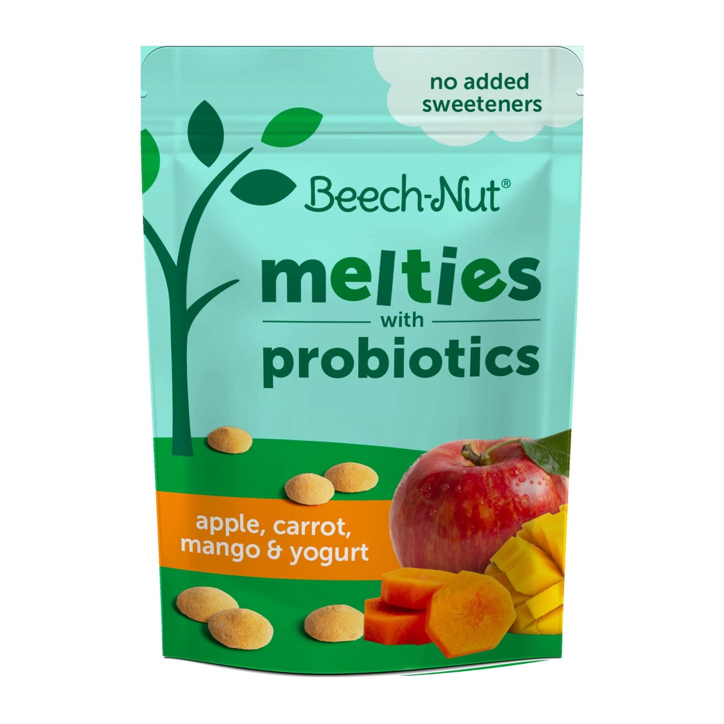 (2 Pack)  Probiotic Melties Apple Carrot Mango Yogurt Melts Baby & Toddler Snack, 1Oz Bag