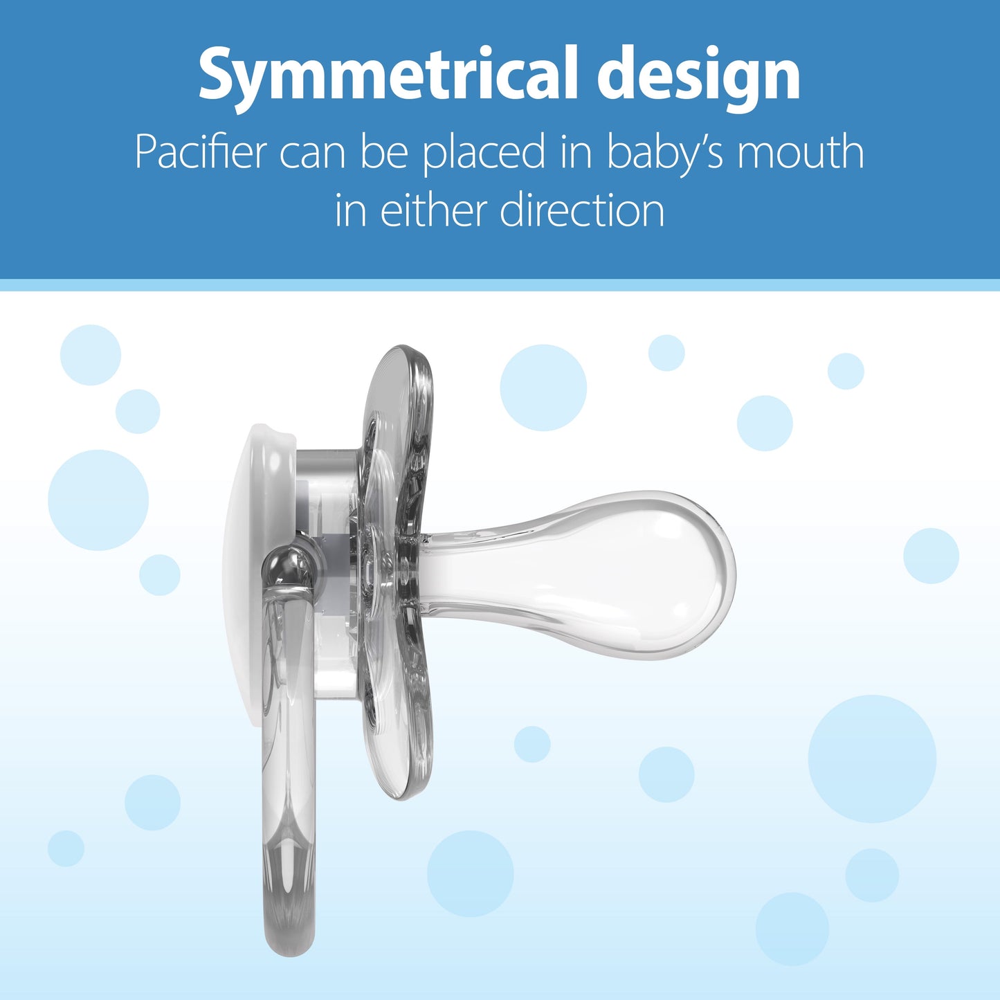 Advantage Baby Pacifier, Fully Symmetrical, Silicone Bulb, 6-18M, BPA Free, Squirrel/Glow, 4 Pack